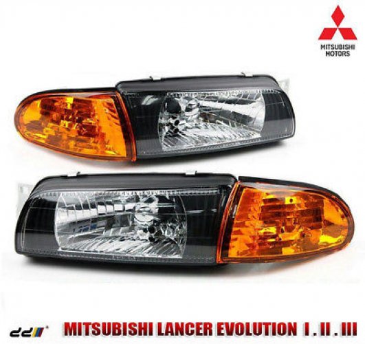 Front Headlight Lamp For Mitsubishi Lancer Evolution EVO 1 2 3 CD9A CE9A 1992-95