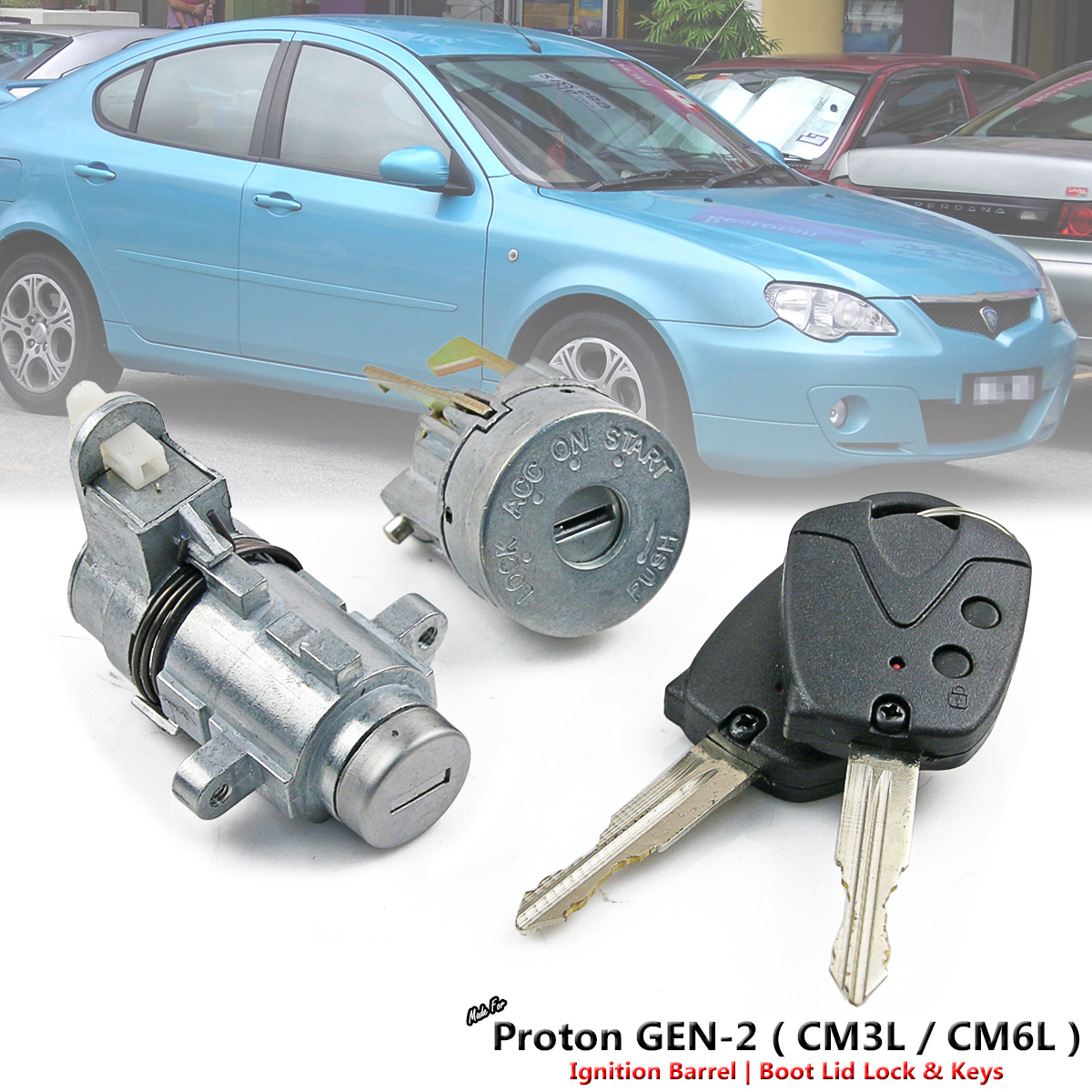 Ignition Barrel & Lid Lock + Key For Proton GEN-2 GEN2 CM3L CM6L 04-12