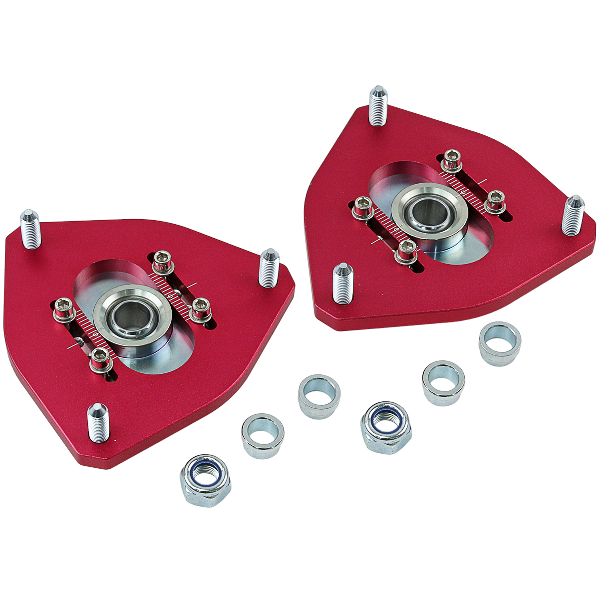 Front Coilover Camber Plate Adjustable Top Mount For Mitsubishi Lancer EVO 4 5 6
