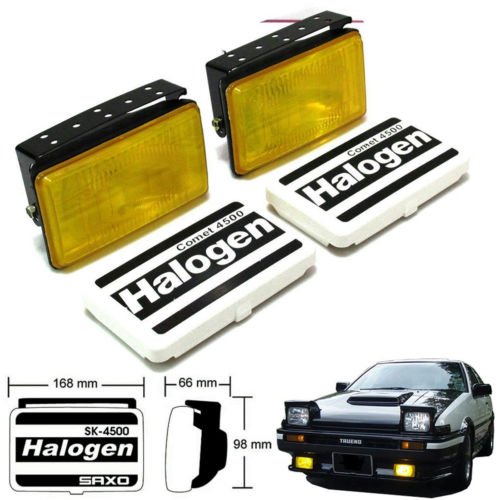 OffRoad Rally Yellow Driving Fog Lamps Spot Light Comet 12V Toyota AE86 MR2 AW11