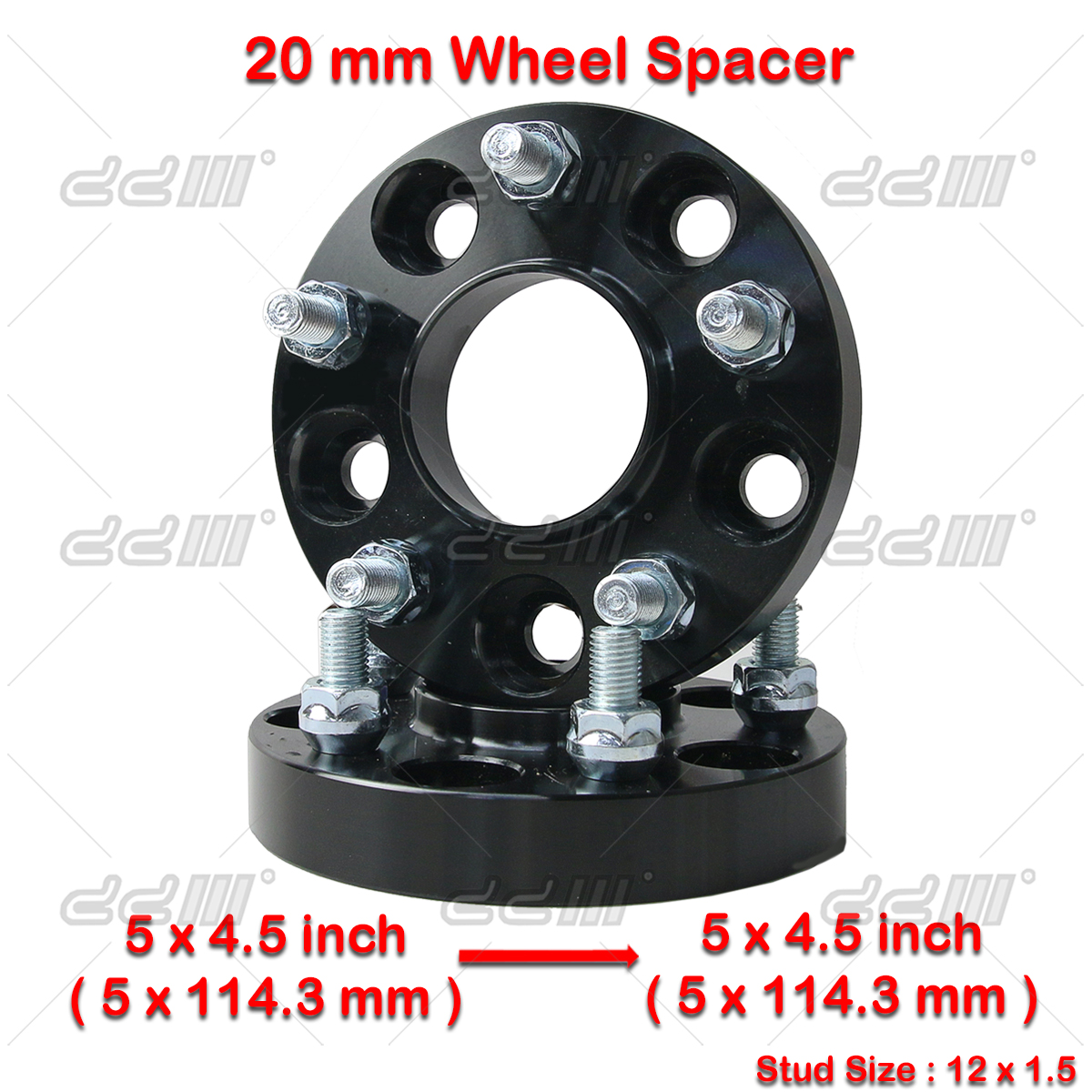 (2) 20mm 12x1.5 5x114.3 Hub Centric Wheel Spacer For Proton Exora Inspira Preve