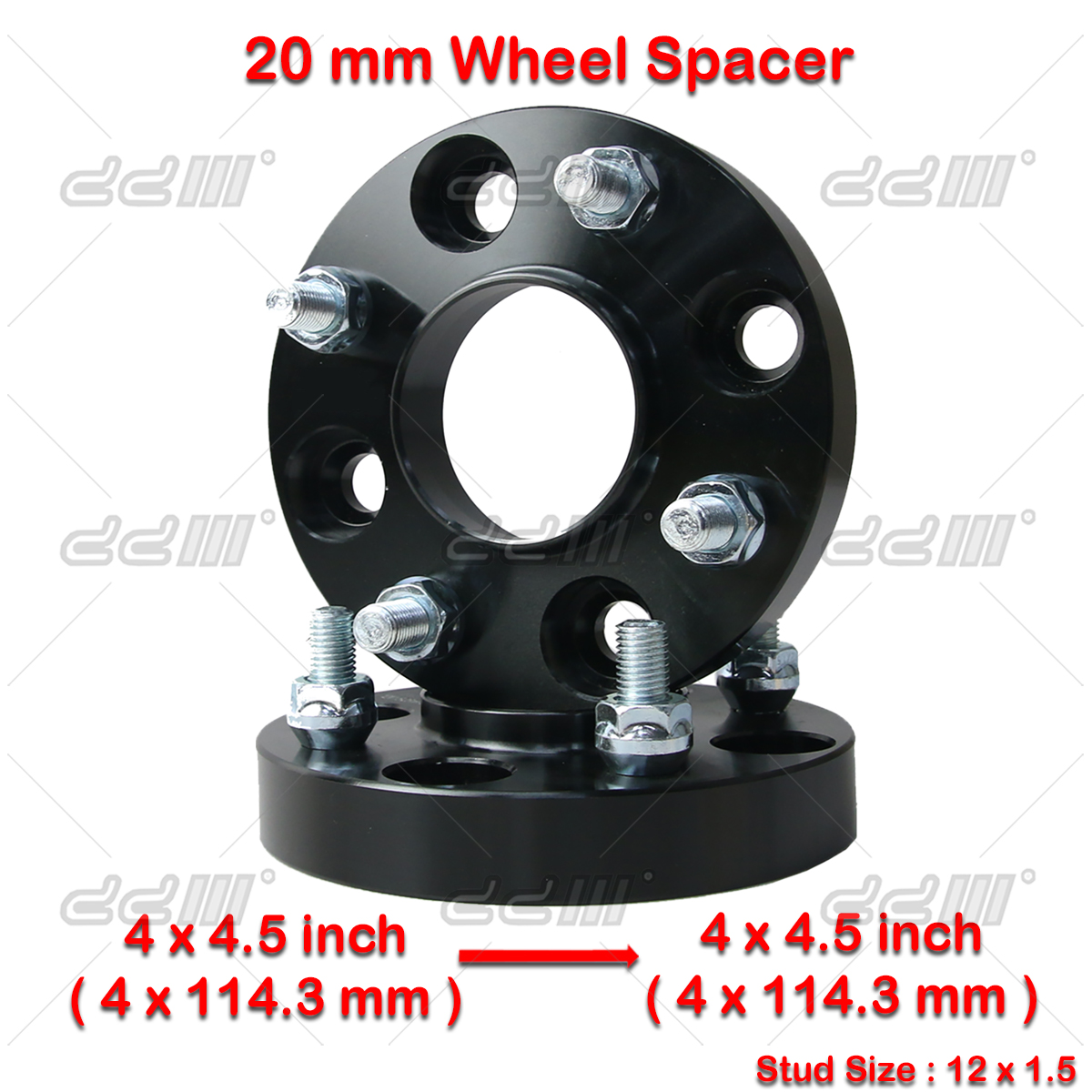 (2) 20mm 12x1.5 4x114.3mm Hub Centric Wheel Spacer For Proton GEN2 Persona Iriz