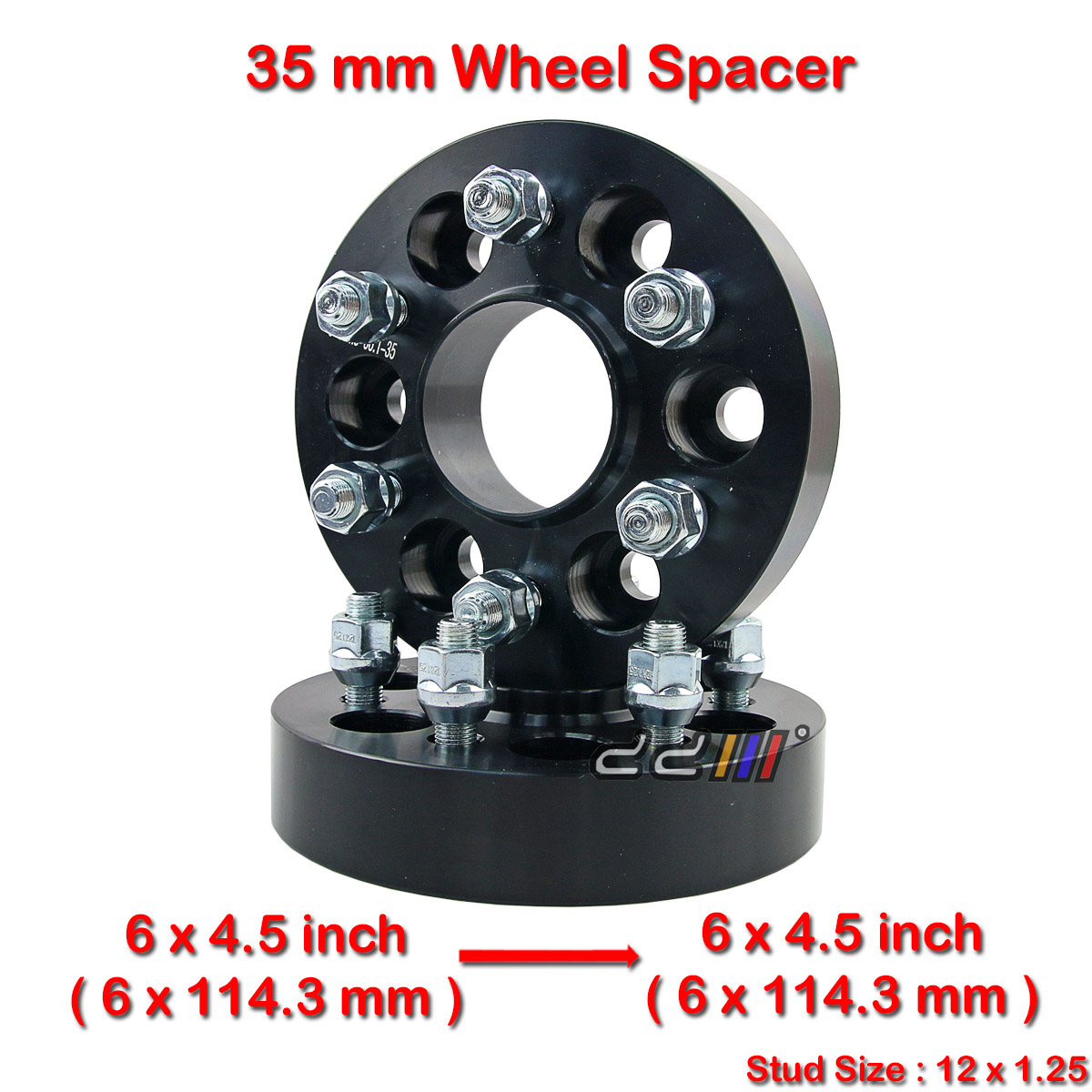 2x 35mm 12x1.25 6x114.3mm Hub Centric Wheel Spacer For Nissan Navara D40 NP300