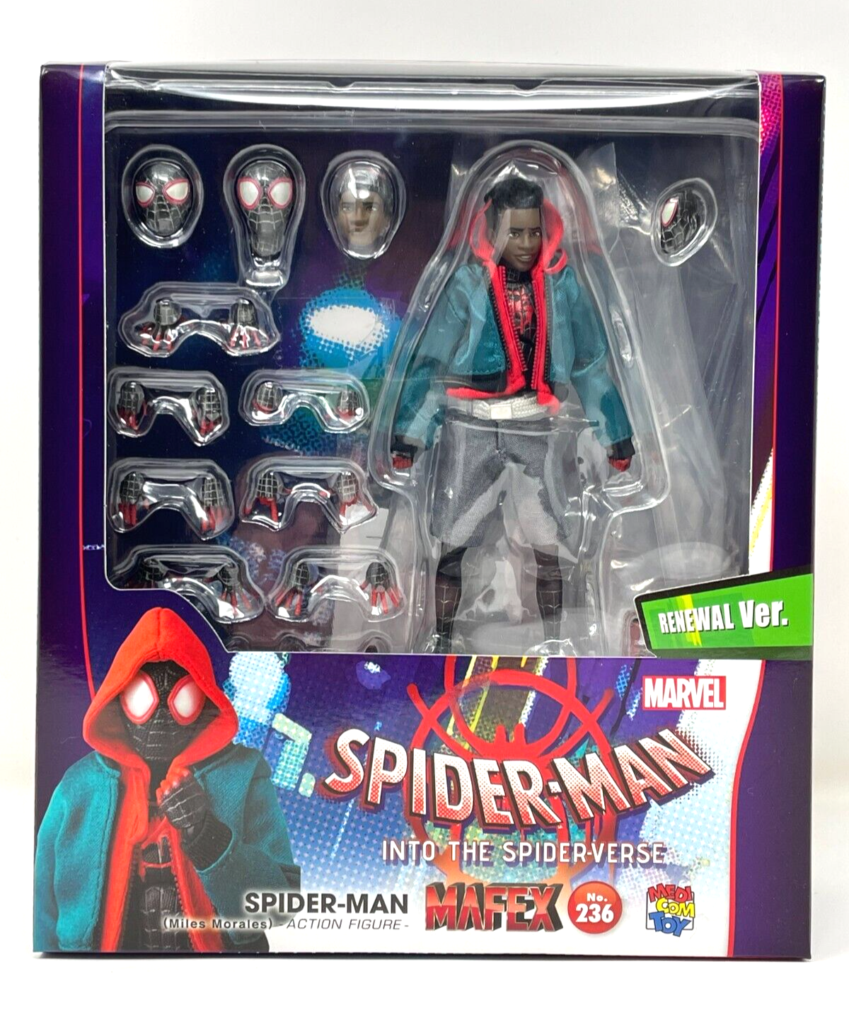 Medicom Toy Mafex No.236/107 Spider-Man (Miles Morales) RENEWAL Ver.