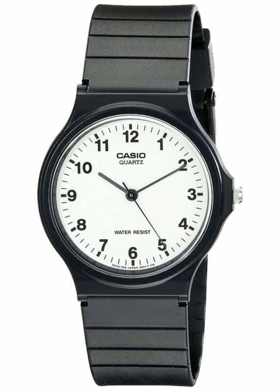 Casio MQ-24-7B Watch - Classic White Dial with Sleek Black Strap