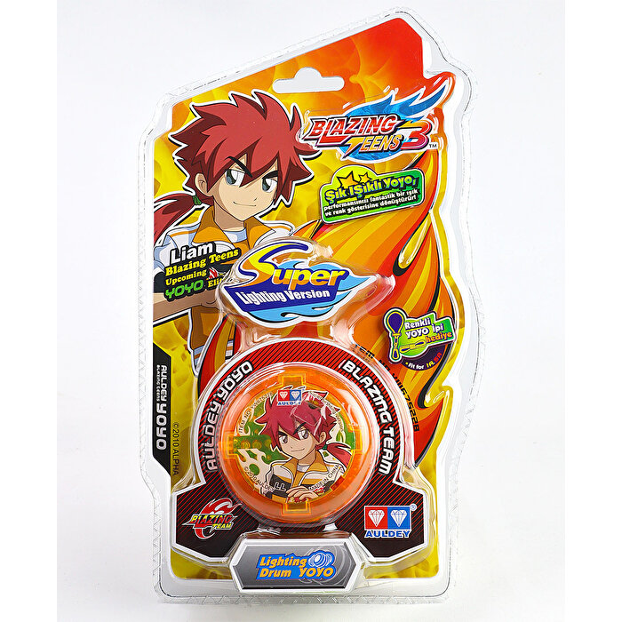 Auldey Blazing Teens Super Lighting Version Yoyo Orange Liam Lighting Drum Yoyo