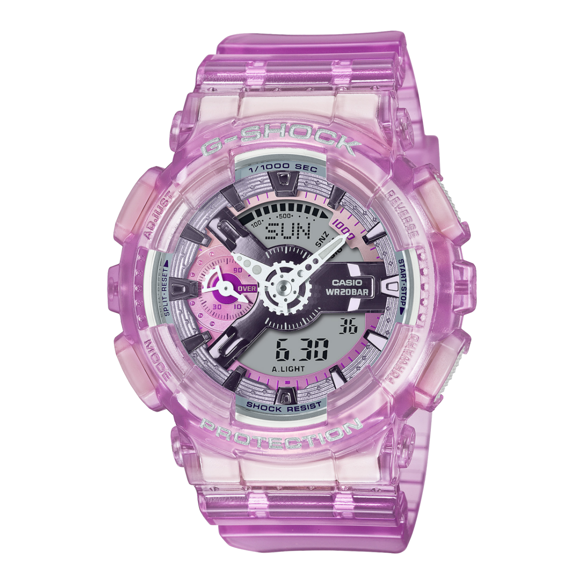Casio GMA-S110VW-4A Women's Analog-Digital Watch Purple Resin Band