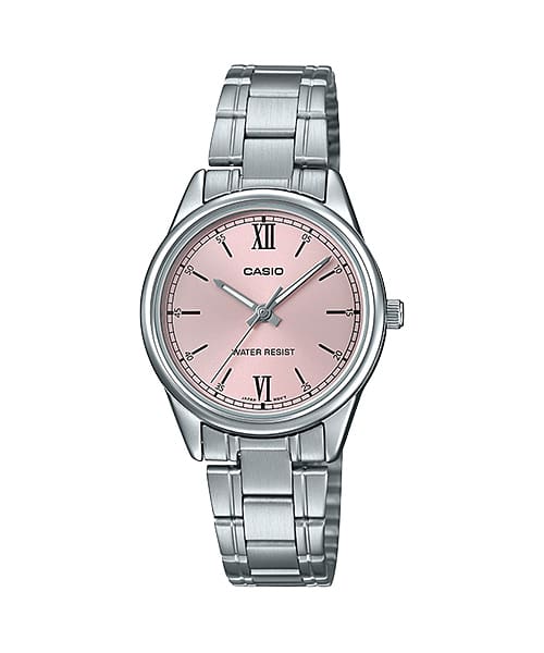 Casio LTP-V005D-4B2 Watch - Timeless Women's Analog with Bold Red Highlights