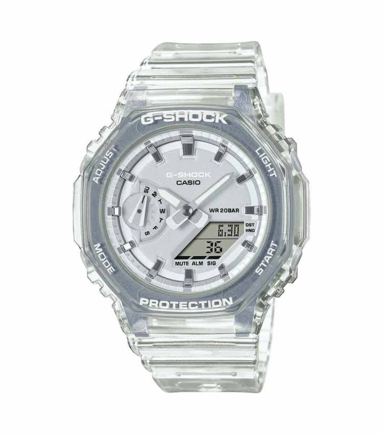Casio GMA-S2100SK-7A Women's Analog-Digital Watch White Resin Band