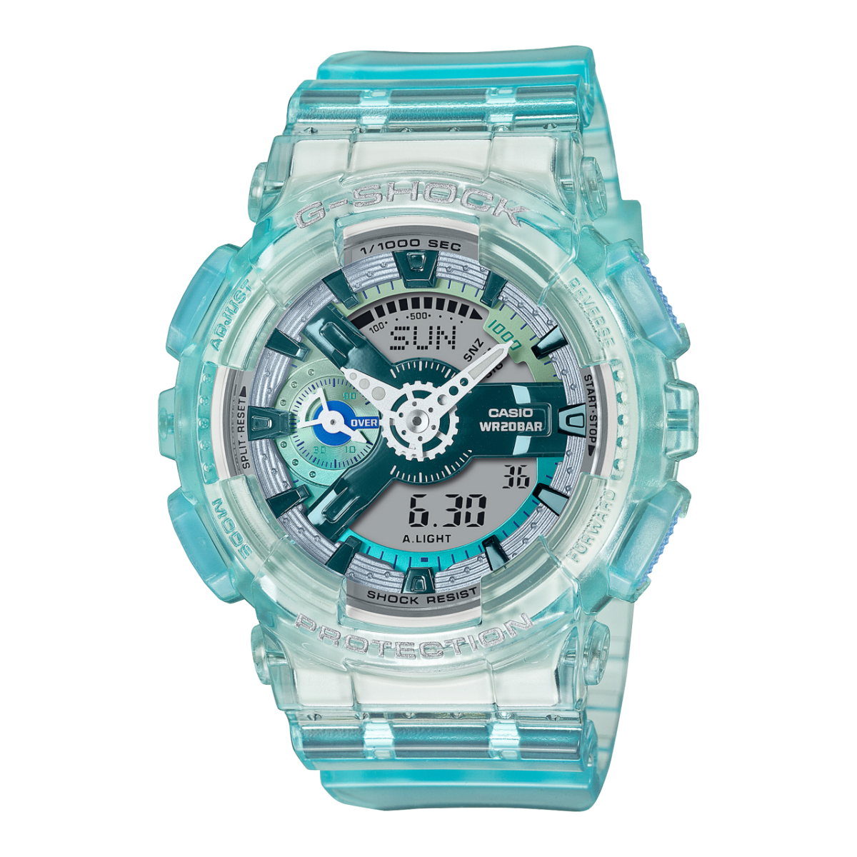 Casio GMA-S110VW-2A Women's Analog-Digital Watch Blue Resin Band