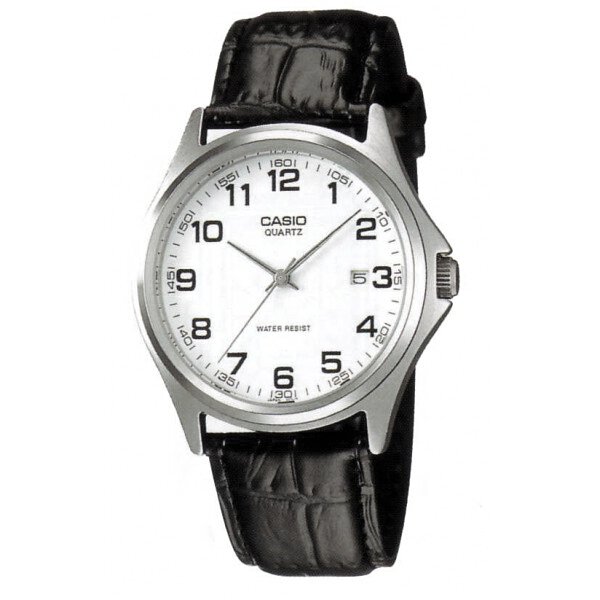 Casio MTP-1183E-7B Men's Analog Black Leather Band Casual Watch