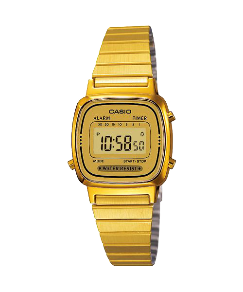 Casio LA670WGA-9 Watch - Chic Digital Timepiece in Trendy Gold Finish