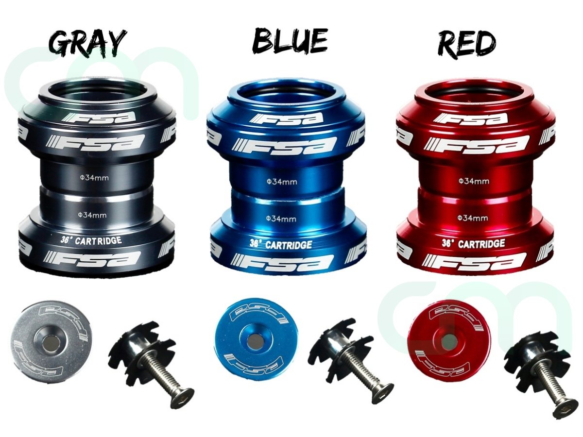 FSA Orbit MX Headset 34mm Threadless 1-1/8" W/ Top Cap 7 Colors Option