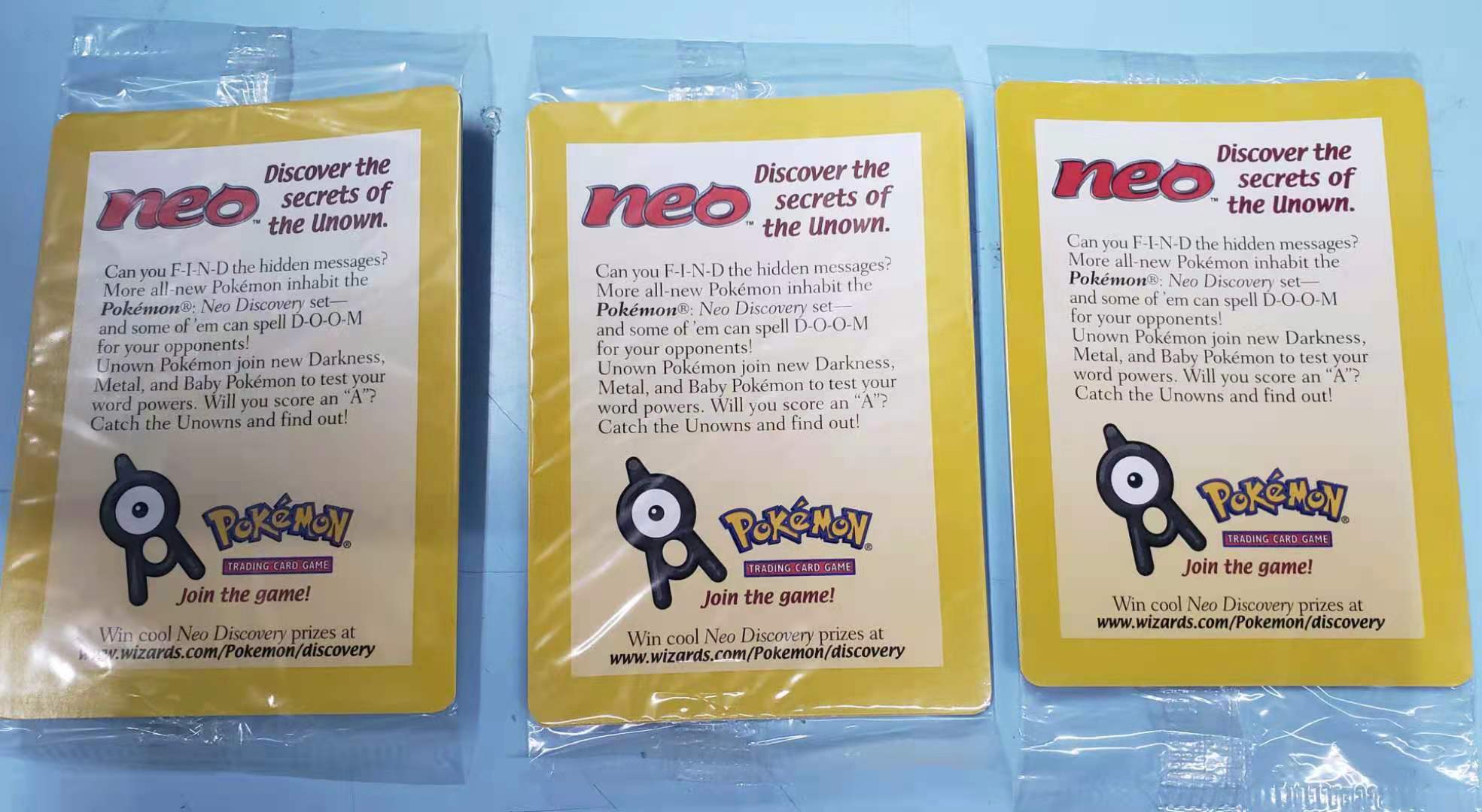 Pokémon TCG: Lot of 3 ENTEI # 34 Black Star Promo Factory Sealed Holo WOTC