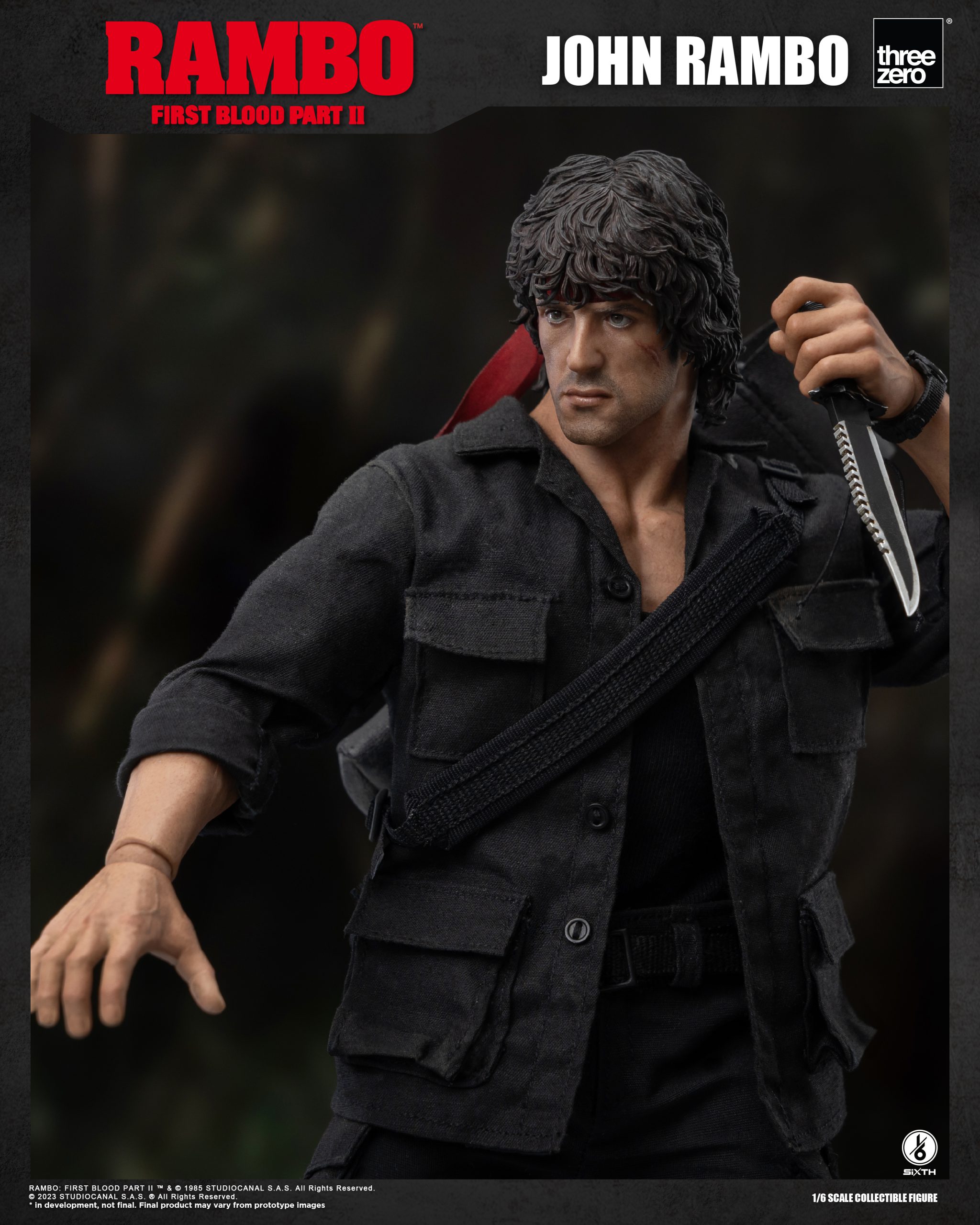 Threezero Rambo First Blood Part II John Rambo 1/6 Action