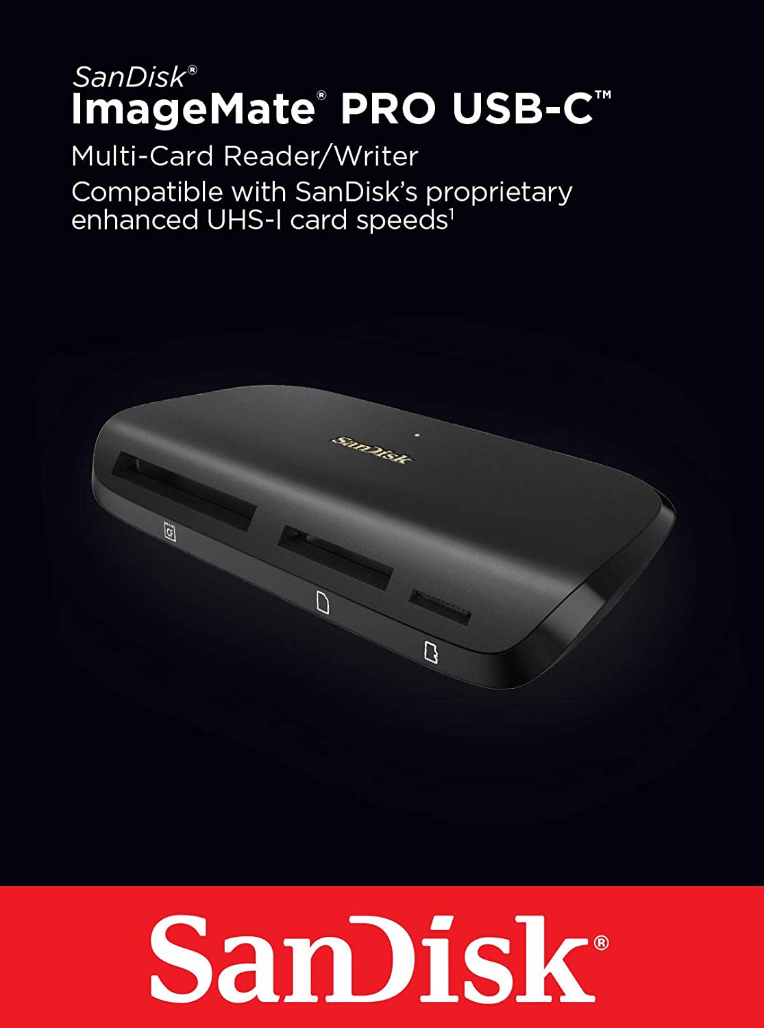 SanDisk ImageMate Pro USB-C Multi-Card Reader USB 3.0 Fast Transfer Speeds SDDR-A631