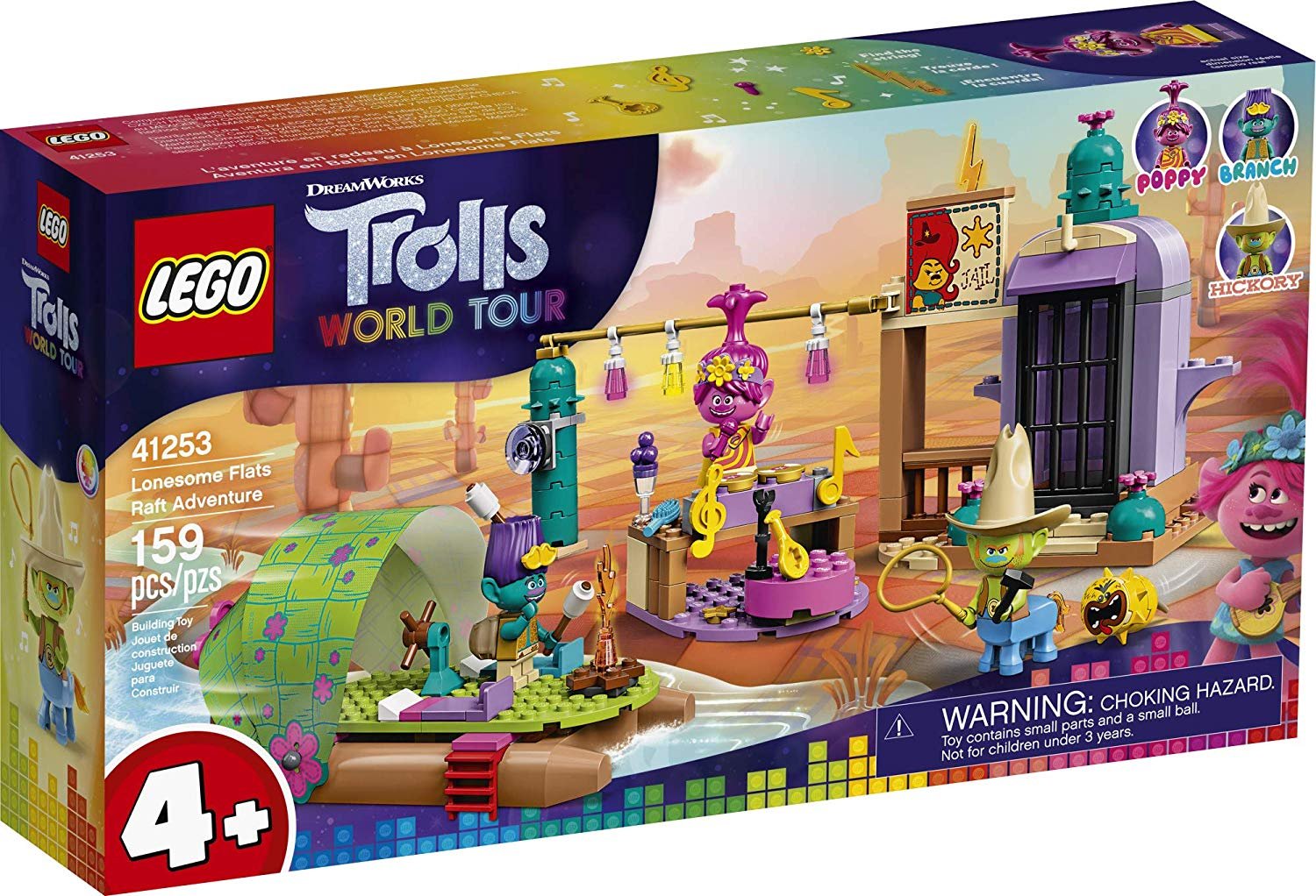 LEGO Trolls World Tour Lonesome Flats Raft Adventure 41253 Kids Building Kit , Great Trolls Gift for Creative Kids