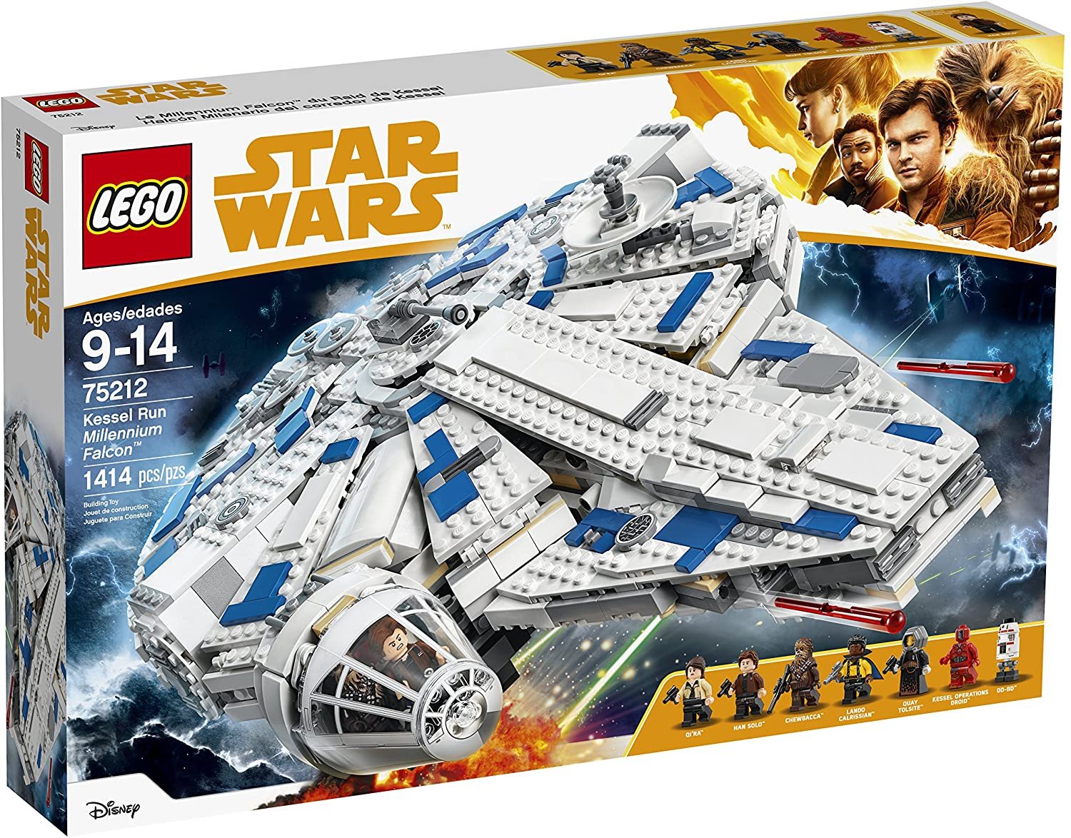 LEGO Star Wars Solo: A Star Wars Story Kessel Run Millennium Falcon 75212 Building Kit and Starship Model Set, Popular Building Toy and Gift for Kids