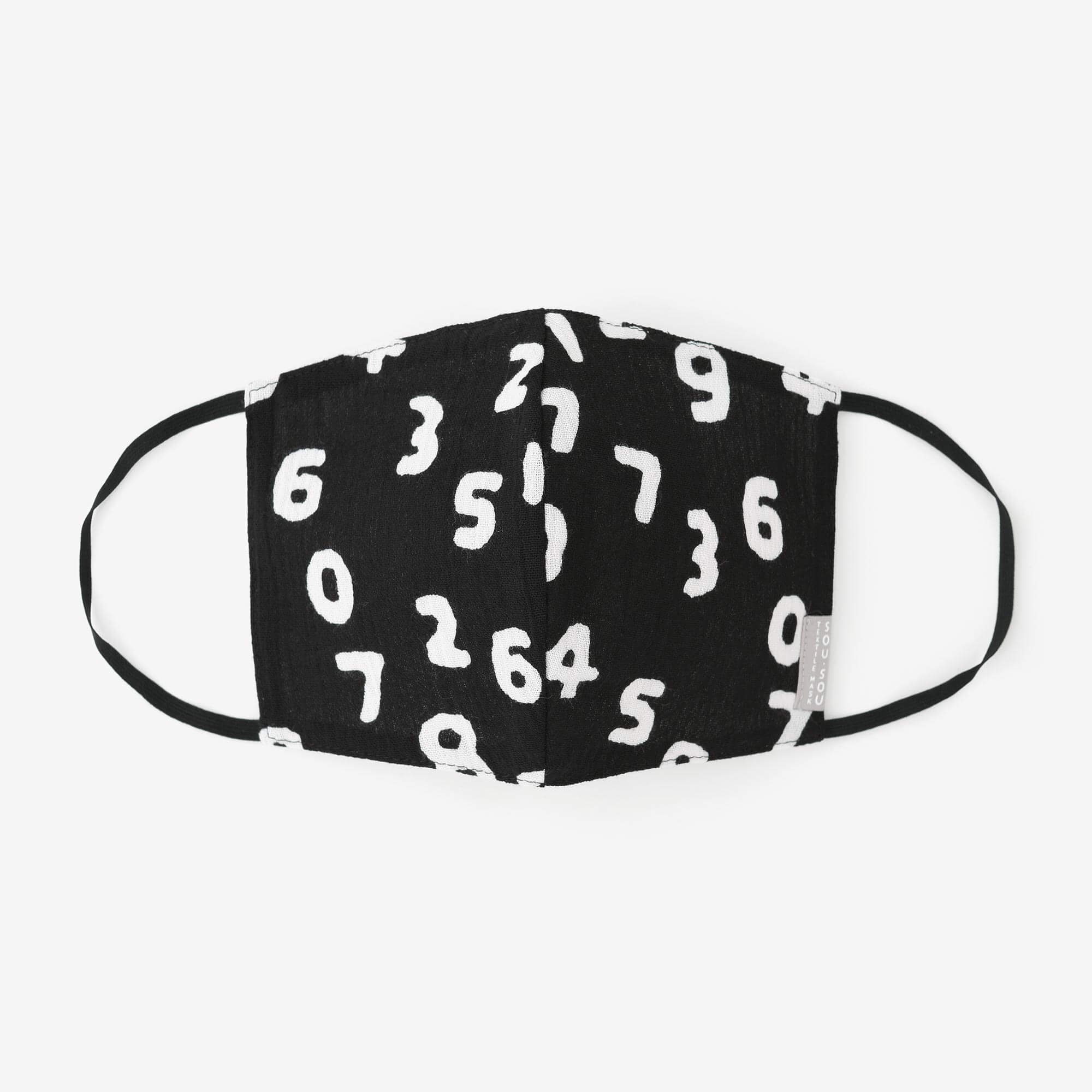 SOU SOU Chizimi Cotton Cotton Mask  SO-SU-U Kon Black - Made in JAPAN