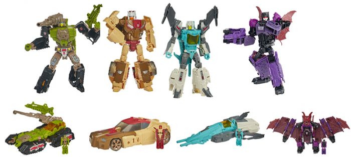 Transformers Generations DELUXE HEADMASTERS RETRO set of 4 (HARDHEAD,CHROMEDOME, MINDWIPE, BRAINSTORM)