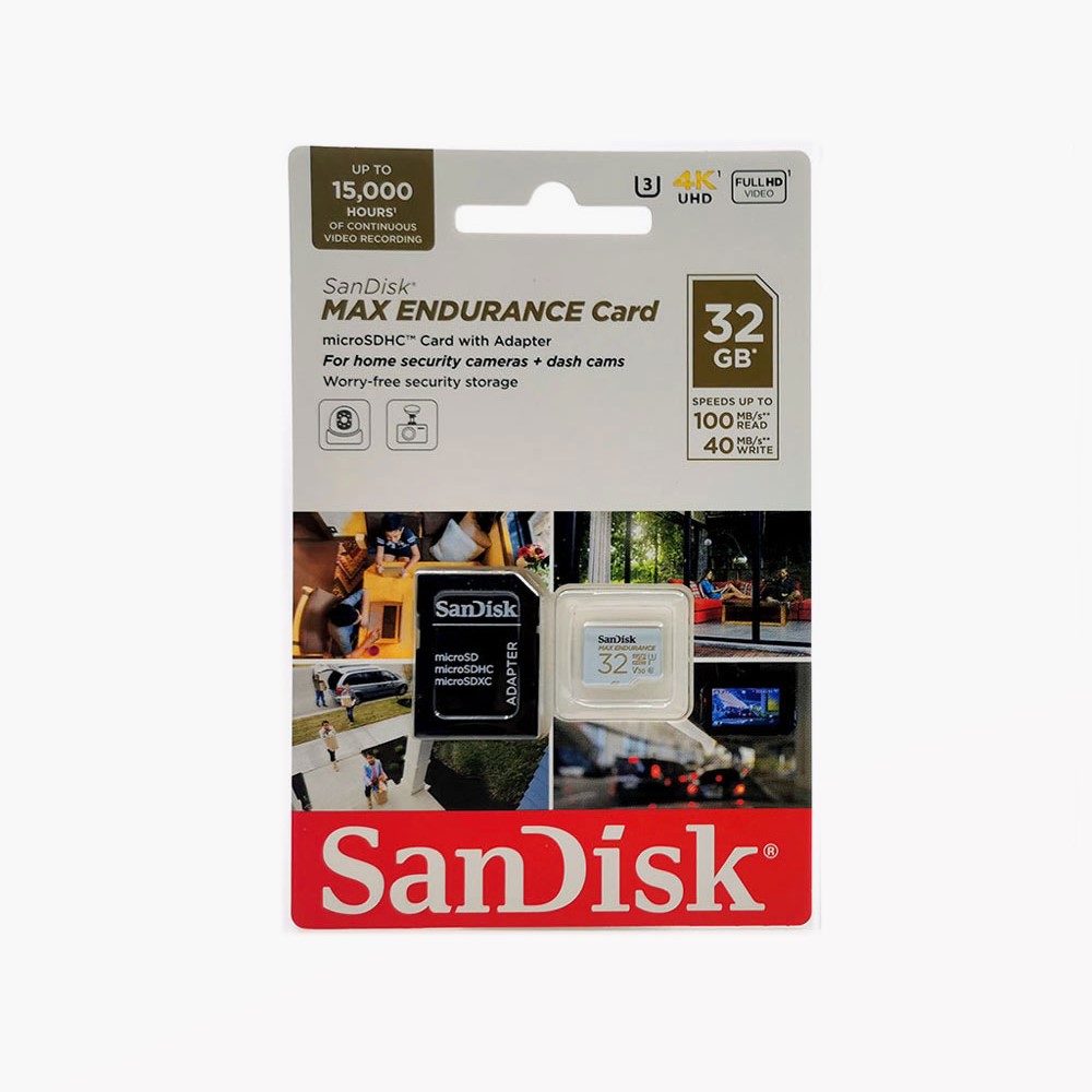 SanDisk Max Endurance 32GB MicroSDHC Memory Flash Card 4K Full HD Class 10 100MB/s SDSQQVR-032G