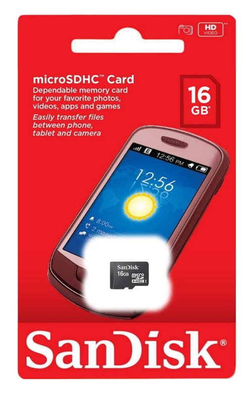 Sandisk 16GB MicroSDHC Class 4 SDSDQM 016G