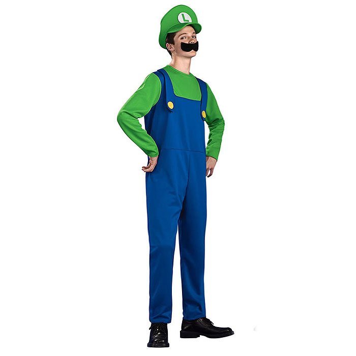 Super Mario Luigi Bro Nintendo Video Game Child Boys Teen Fancy Costume