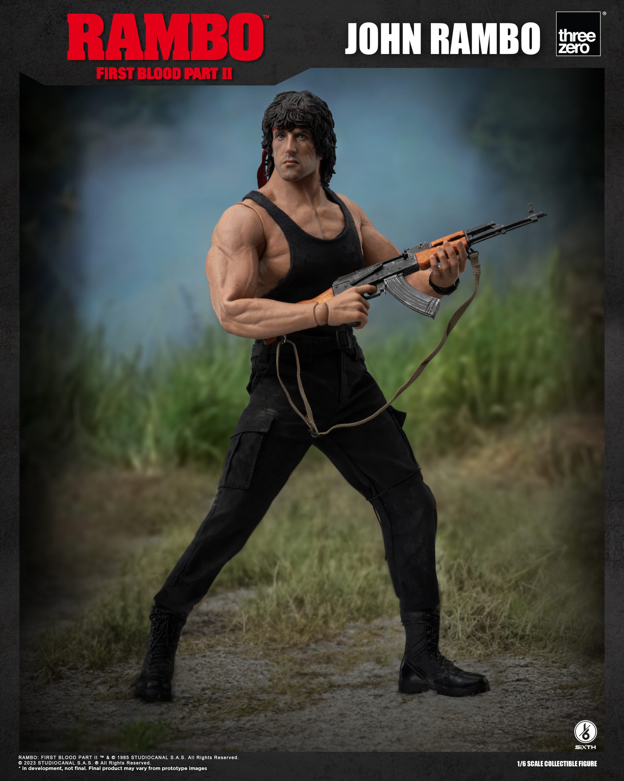 Threezero Rambo First Blood Part II John Rambo 1/6 Action