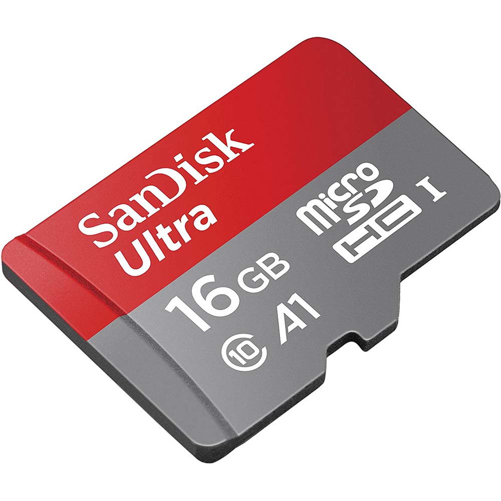 SanDisk Ultra 16GB MicroSDHC UHS-I Class 10 A1 98MB/s with adaptor