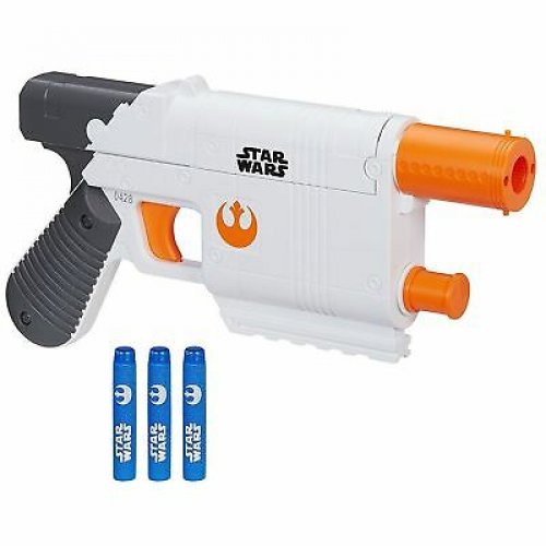 Hasbro Nerf - B3970 - Star Wars The Force Awakens Toy - Rey Nerf Dart Blaster 4 Darts