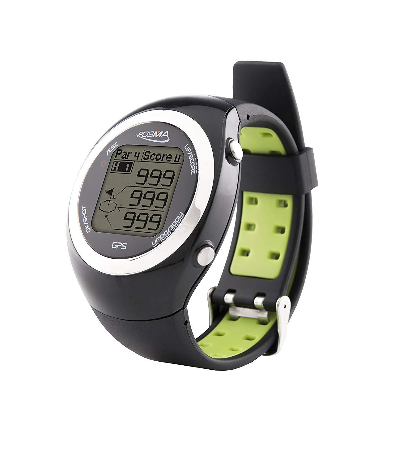 POSMA GT2 Golf Trainer + Activity Tracking GPS Golf Watch Range Finder black