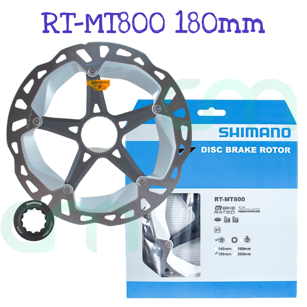 Shimano XT RT-MT800 Disc Brake Rotor 180mm Center Lock NEW (w/ Lock ring)