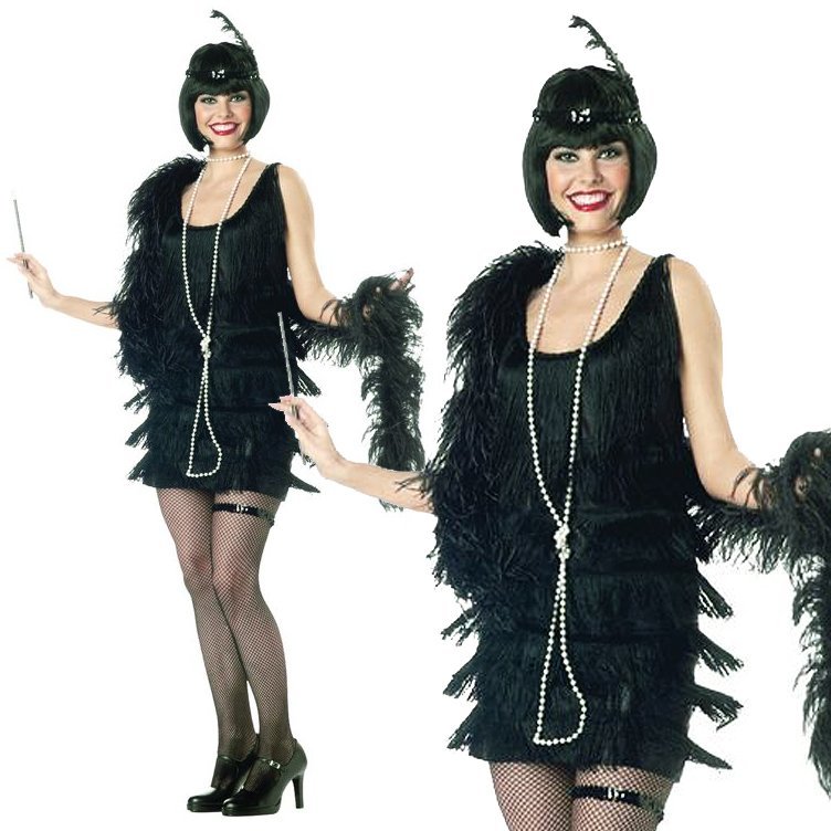 1920s Charleston Gatsby Flapper Girl Ladies Fancy Dress Costume Party Outfit