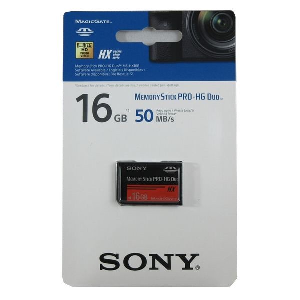 Sony 16GB High Speed MS PRO DUO-HG DUO HX Read 50MB/s Memory Stick - MSHX16B