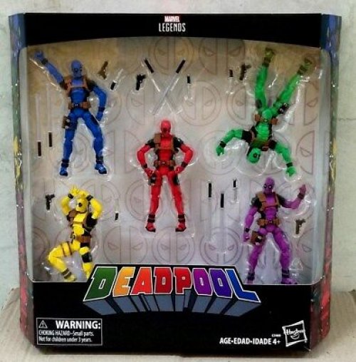 Hasbro MARVEL LEGENDS 3.75 inch 5 COLOR DEADPOOL 5 PACK