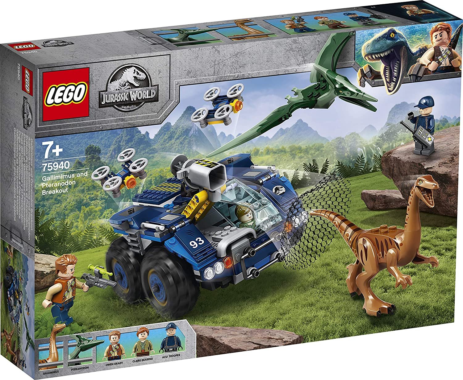 LEGO Jurassic World 75940 Gallimimus and Pteranodon Breakout Dinosaur