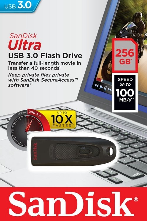 Sandisk Ultra 256GB USB 3.0 100MB/s SDCZ48 256G