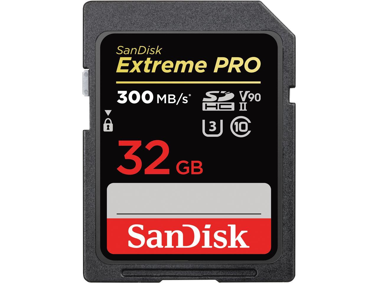 SanDisk 32GB Extreme Pro SDHC UHS-II Memory Card 300MB/s 4K  SDSDXDK-032G-GN4IN