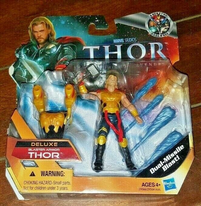 Hasbro Thor- The Mighty Avenger: DELUXE BLASTING ARMOR THOR 4" Action Figure!