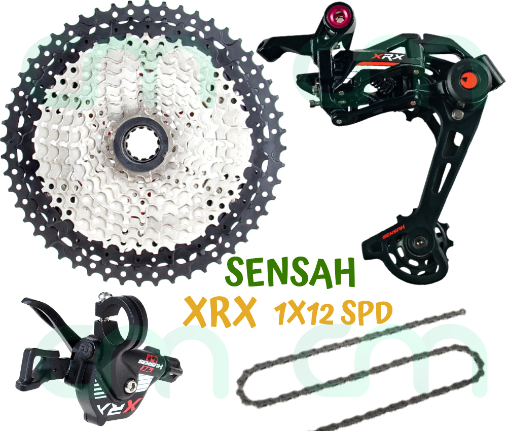 SENSAH XRX 1x12 4pcs Groupset w/ Sunshine 12speed 52T Cassette & M7100 Chain