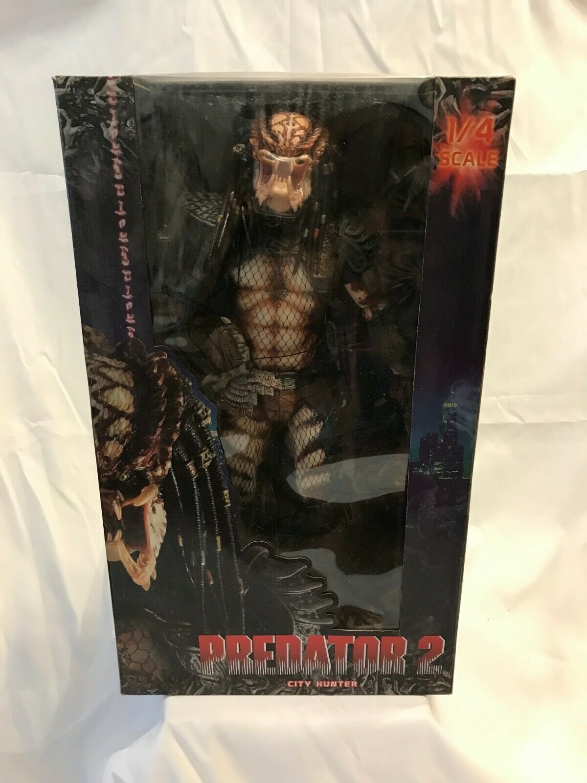 NECA MIP CITY HUNTER PREDATOR 2 Unmasked OPEN MOUTH 1/4 Scale 18"