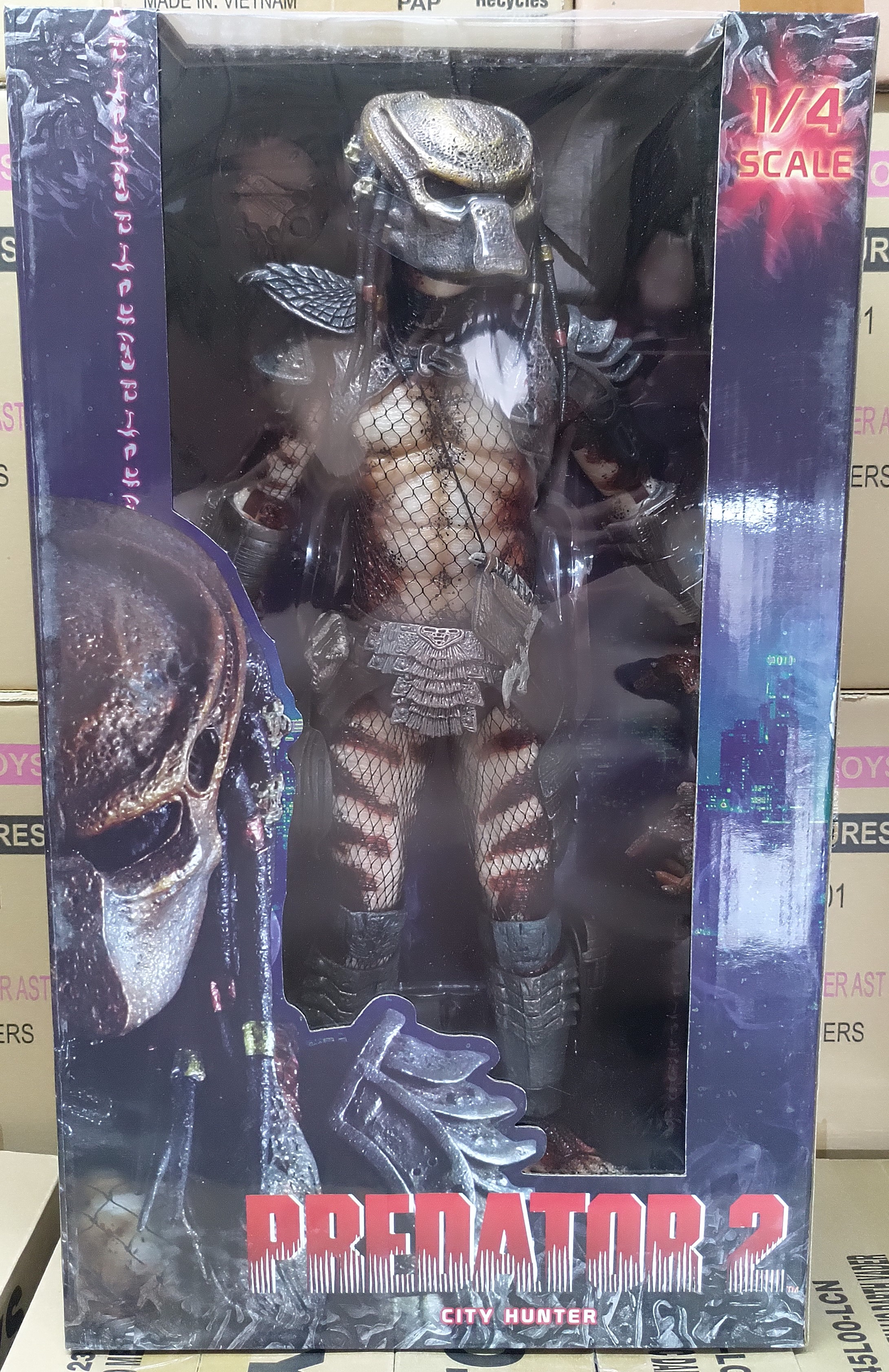 NECA Predator City Hunter Masked 1/4 Scale 18" Action Figure Toy