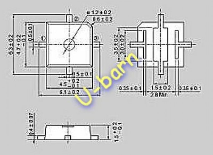 TOSHIBA 2SK3075 SMD-4 N CHANNEL MOS TYPE (RF) POWERMOSFET