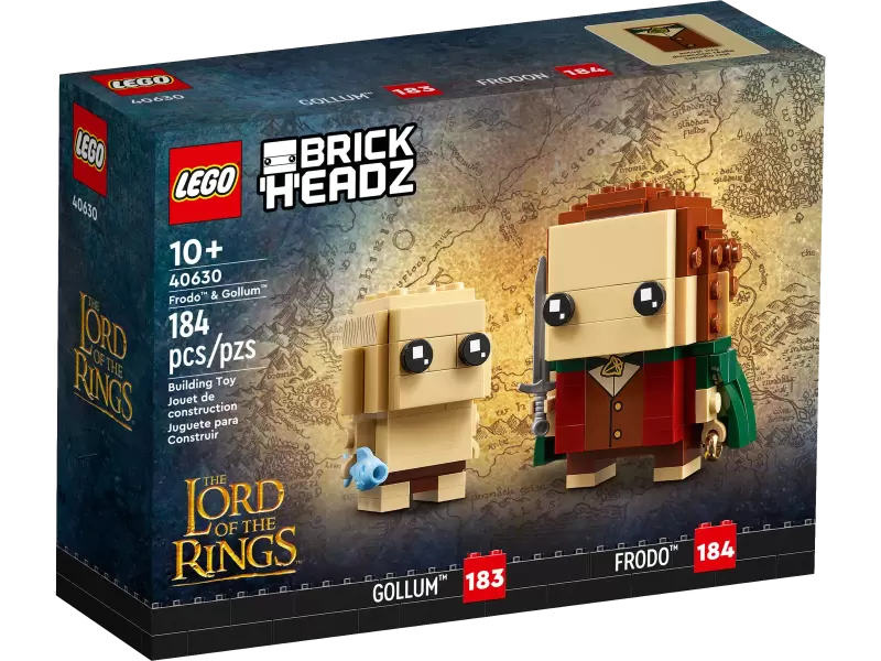 LEGO 40630 Frodo™ & Gollum™ (Brickheadz，Lord of the Rings)