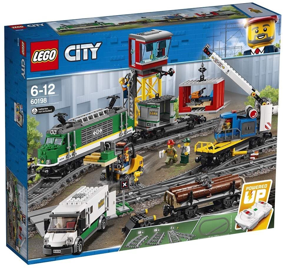 LEGO City 60198 Cargo Train Set Battery Powered Engine