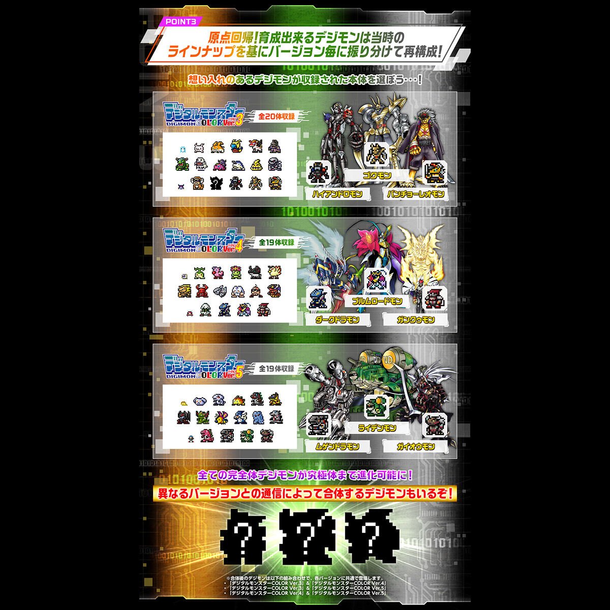 Bandai Digital Monster Digimon Digivice Color - Ver.3 4 5 Set of 3 