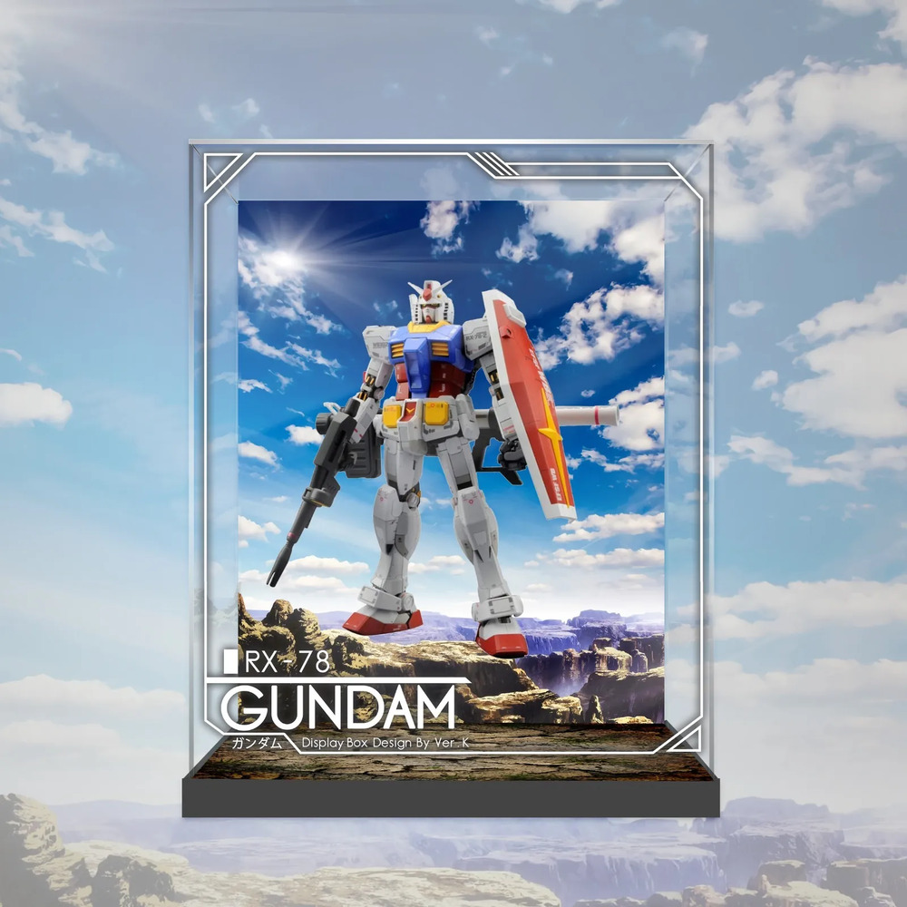 【AOWOBOX】GFFMC MG Gundam 高達 1/100 RX-78 模型 高透主題展示盒