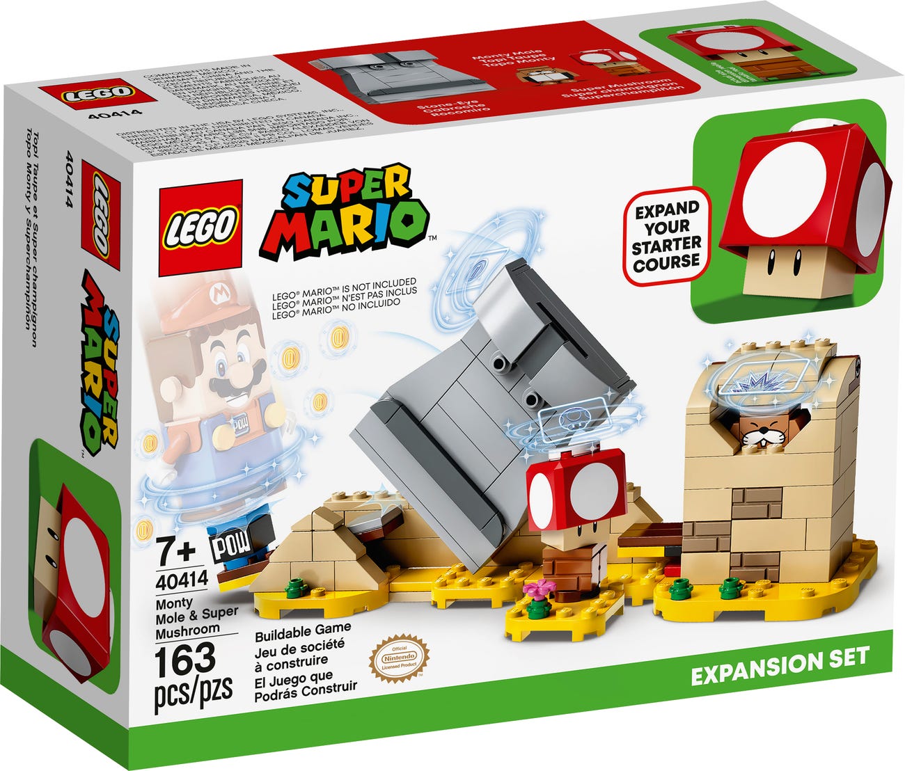LEGO Super Mario Series 40414 Monty Mole & Super Mushroom Expansion Set