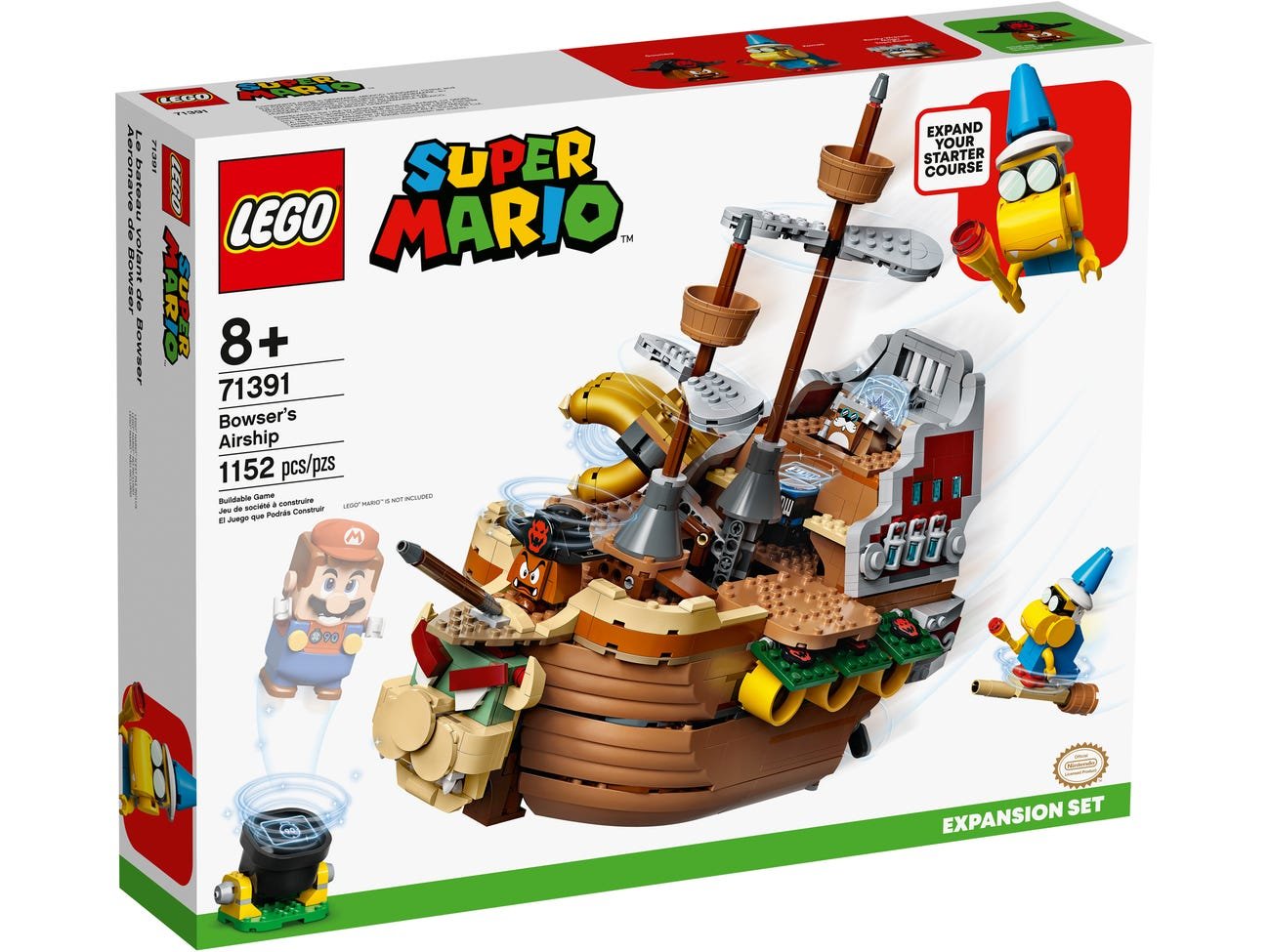 LEGO Super Mario Bros 71391 Bowser's Airship Expansion Set
