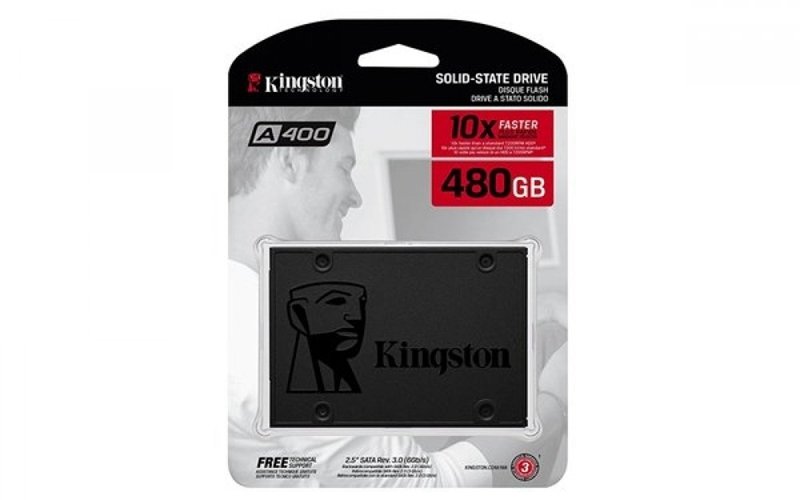 Kingston A400 Series 480GB SATA 3 2.5' Solid State Drive 500MB/s SA400S37 480G